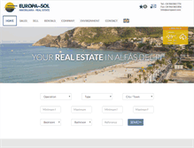 Tablet Screenshot of europasol.com